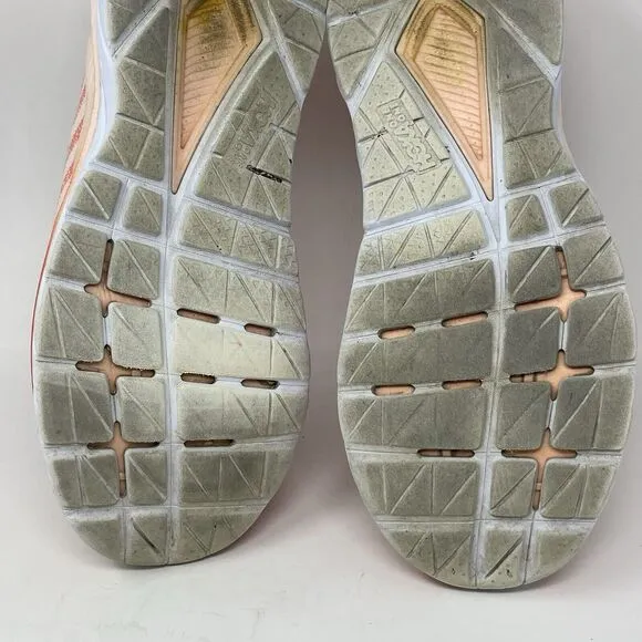 Hoka One One Mach 5 Womens 8 Orange Mesh Running Walking Comfort Shoes Sneakers