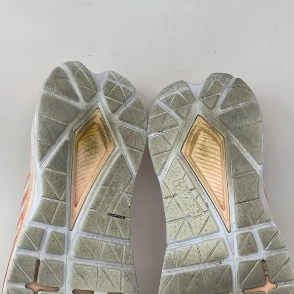 Hoka One One Mach 5 Womens 8 Orange Mesh Running Walking Comfort Shoes Sneakers
