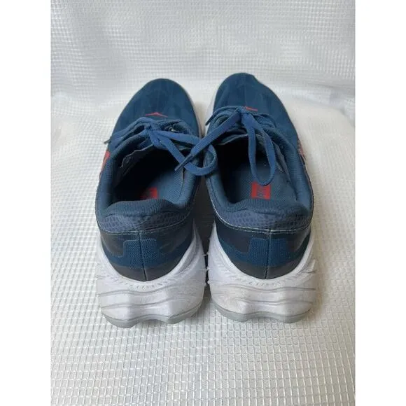 Hoka One One Womens Carbon X 2 Blue Red Running Shoes Sneakers 9.5 B