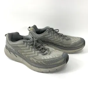 Hoka One Shoes Men's 12 Gray Clifton Running Athletic 1108409 SLVR Sneakers