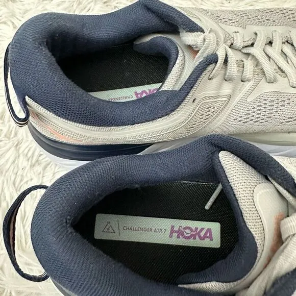 Hoka One One Womens Bondi 7 Lunar Rock Black Iris Size 9 Running Walking Shoes