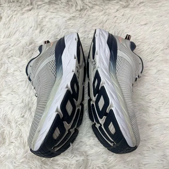 Hoka One One Womens Bondi 7 Lunar Rock Black Iris Size 9 Running Walking Shoes