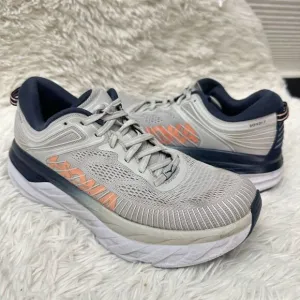 Hoka One One Womens Bondi 7 Lunar Rock Black Iris Size 9 Running Walking Shoes