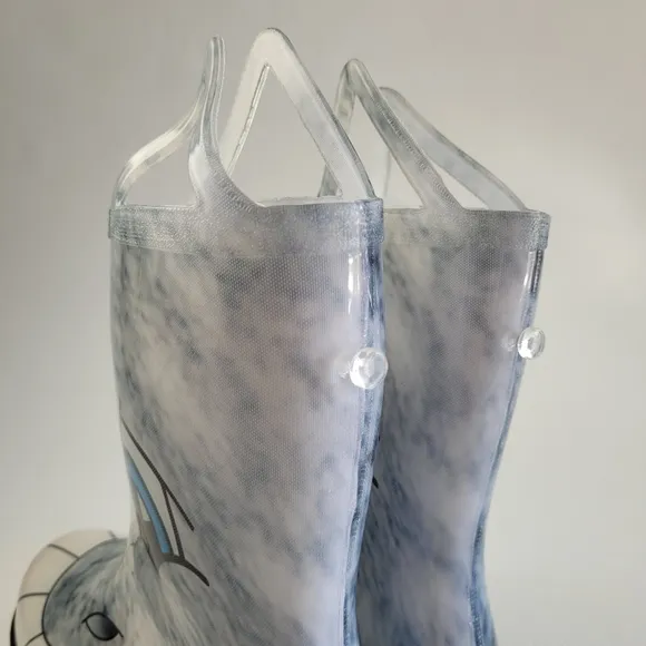 HOOFITZ Kids Dapple Grey Horse Rain Boots Waterproof Size 3