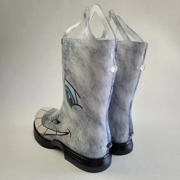 HOOFITZ Kids Dapple Grey Horse Rain Boots Waterproof Size 3