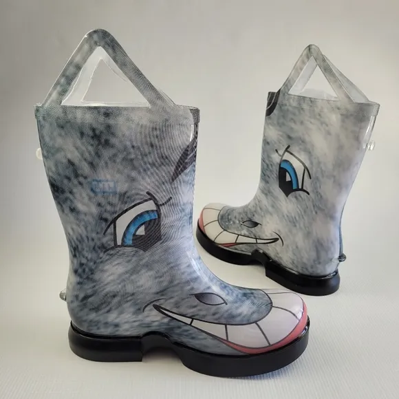 HOOFITZ Kids Dapple Grey Horse Rain Boots Waterproof Size 3