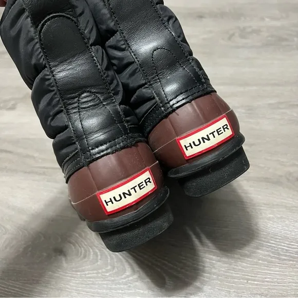Hunter Quilted Lace Up Waterproof Boots Size 7