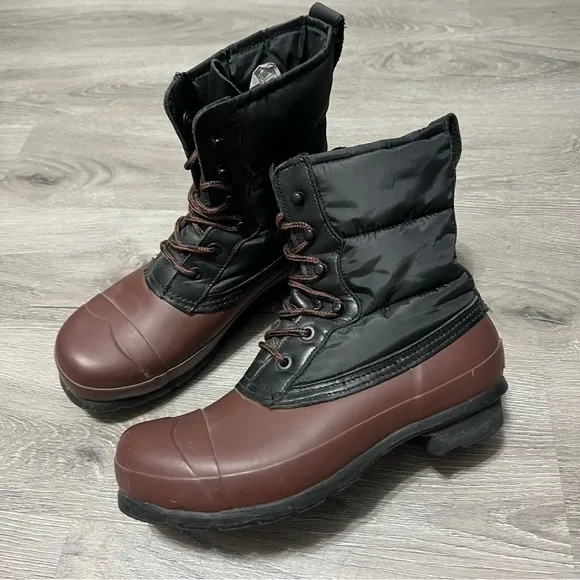 Hunter Quilted Lace Up Waterproof Boots Size 7