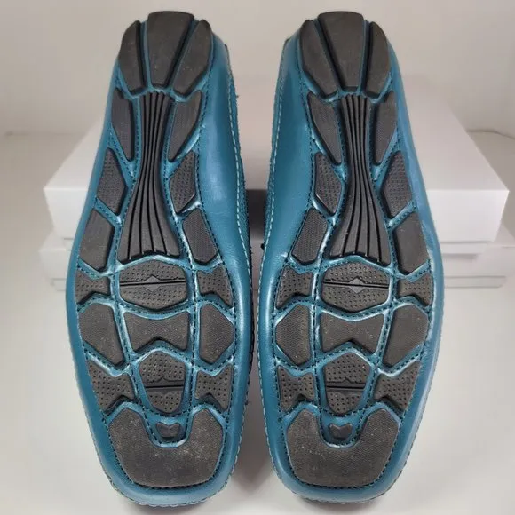 Impulse Men's Designer Casual Slip-on Shoes In Blue Brushed Suede