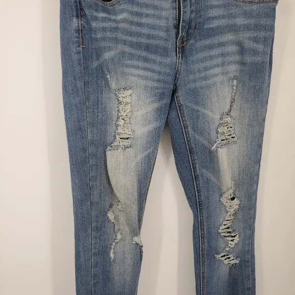 Indigo Rein Stretch Denim Distressed Skinny Jeans Junior Size 9
