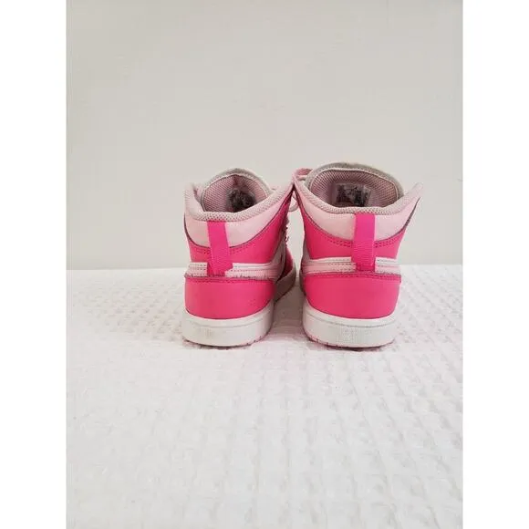 (J5) Nike Air Jordan 1 Mid Fierce Pink Girls Youth Shoes 3Y Barbie FD8781-116