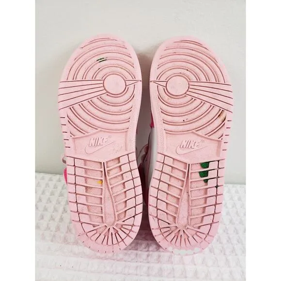 (J5) Nike Air Jordan 1 Mid Fierce Pink Girls Youth Shoes 3Y Barbie FD8781-116