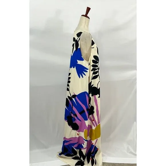 JADE Johnny Was Sz L Large Tatianna Printed Maxi Dress Silk