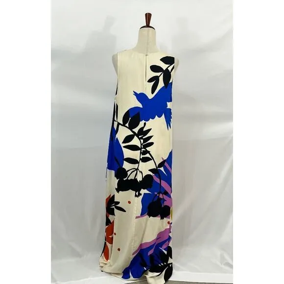 JADE Johnny Was Sz L Large Tatianna Printed Maxi Dress Silk