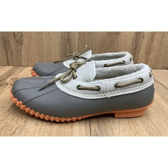 JBU Gwen Womens Size 9M Tan/Brown Orange Low Duck Shoes Weather Ready Rubber