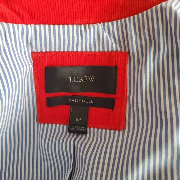 J.CREW Campbell Blazer in Corduroy Size 6 Petite