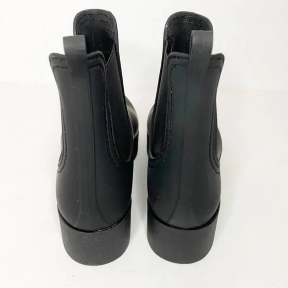 Jeffrey Campbell Lug Sole Chelsea Rain Boots Chunky Matte Black Women's Size 6