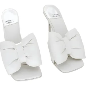 Jeffrey Campbell Nappa Bow High Pointed White Heels Women's Size 8.5