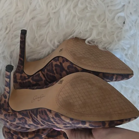 Jessica Simpson Padina Leopard Puffer Heeled Boots