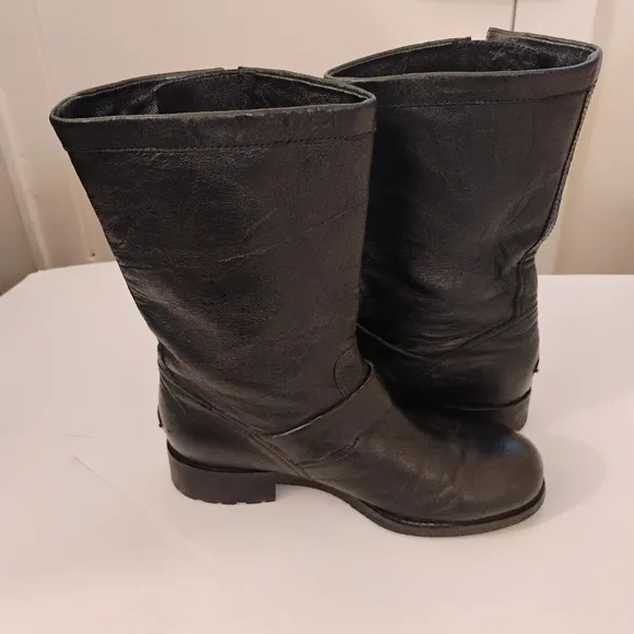 Jimmy ChooJimmy Choo Black Leather Biker Ankle Boots Size 37