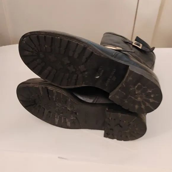 Jimmy ChooJimmy Choo Black Leather Biker Ankle Boots Size 37