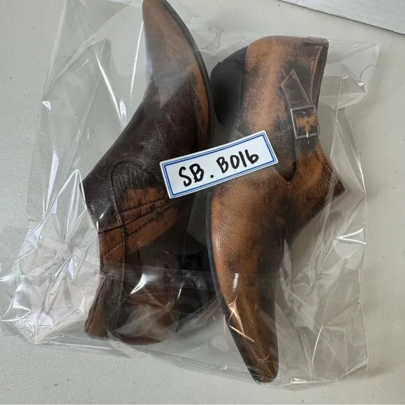 John Fluevog Justine Brown Pointy Toed Low Heel Leather Shoes Size 6