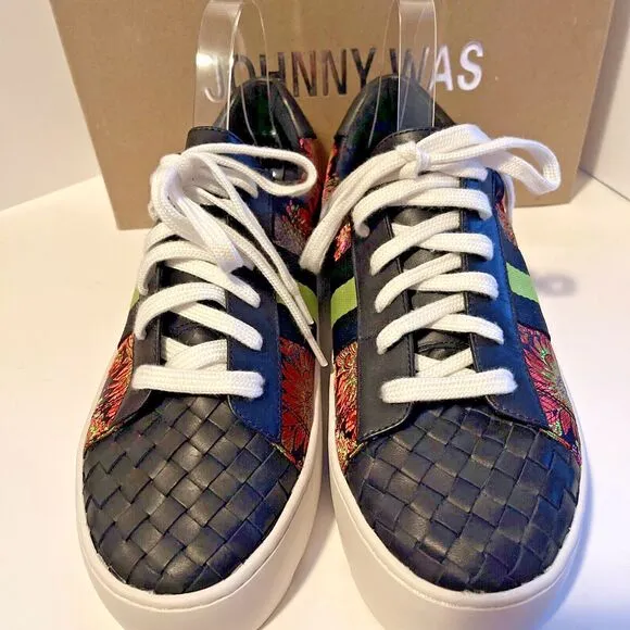 Johnny Was Downtown Jacquard Sneakers Shoes 10 Biya JWLA 3J Workshop MSRP $268