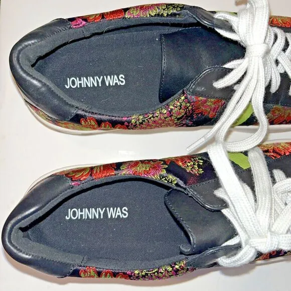 Johnny Was Downtown Jacquard Sneakers Shoes 10 Biya JWLA 3J Workshop MSRP $268