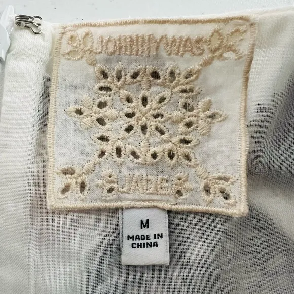 Johnny Was Mel Embroidered Midi Dress Black White Size M