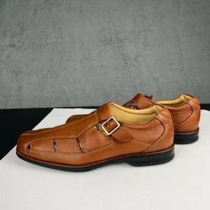 Johnston &amp; Murphy Fisherman Men's size 12 M Sandal Shoes Brown Leather,Outdoor