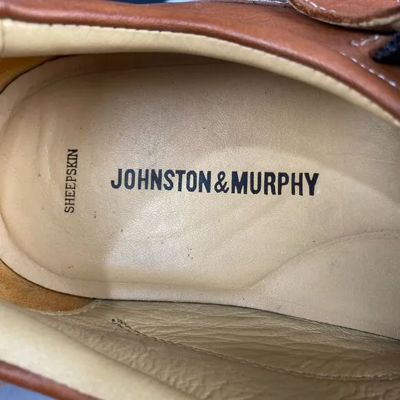 Johnston &amp; Murphy Fisherman Men's size 12 M Sandal Shoes Brown Leather,Outdoor
