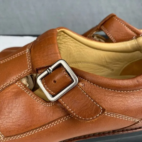 Johnston &amp; Murphy Fisherman Men's size 12 M Sandal Shoes Brown Leather,Outdoor