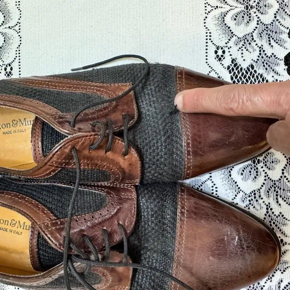 Johnston &amp; Murphy Men's Black and Brown Oxford Shoes