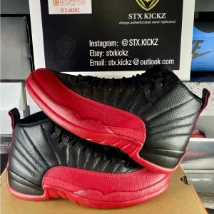 Jordan 12 “Flu Game” Men's Black and Red Shoes