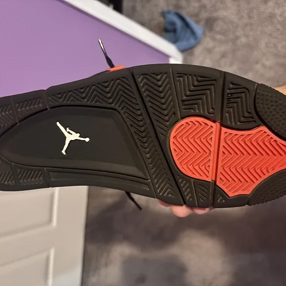 Jordan Black and Red Athletic Shoes with Classic Design