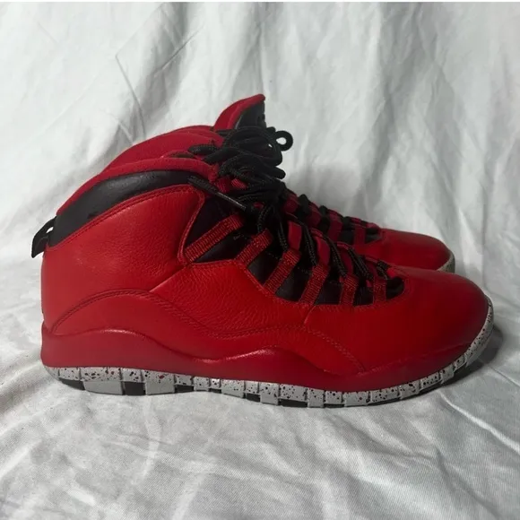 Jordan Red and Black Athletic Sneakers