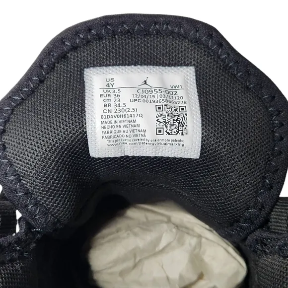 Jordan Westbrooke One Take GS Size 4 Y - Black Sneakers