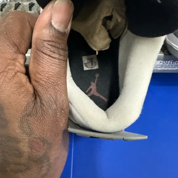Jordan White and Black Air Jordan 4 Sneakers