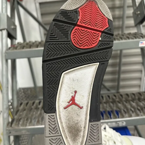 Jordan White and Black Air Jordan 4 Sneakers