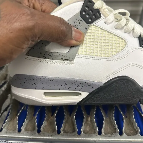 Jordan White and Black Air Jordan 4 Sneakers