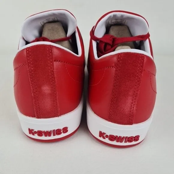 K-Swiss Classics Clean Men's Shoes Sneakers Leather Red Size 11