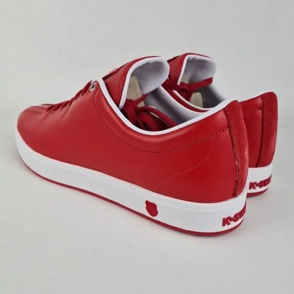 K-Swiss Classics Clean Men's Shoes Sneakers Leather Red Size 11