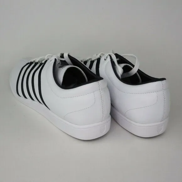 K-Swiss Thin Classic Tennis Womens Shoes White Leather Sneakers SZ 7