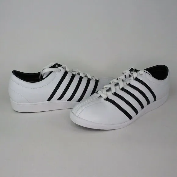 K-Swiss Thin Classic Tennis Womens Shoes White Leather Sneakers SZ 7