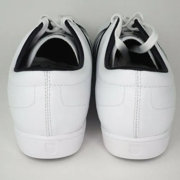 K-Swiss Thin Classic Tennis Womens Shoes White Leather Sneakers SZ 7