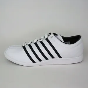 K-Swiss Thin Classic Tennis Womens Shoes White Leather Sneakers SZ 7