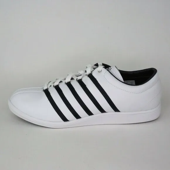 K-Swiss Thin Classic Tennis Womens Shoes White Leather Sneakers SZ 7