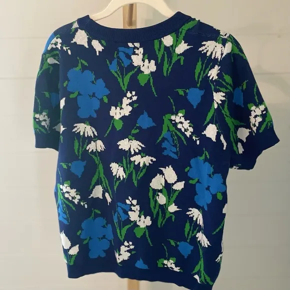 Kate Spade New York x Target Floral Knit Top and Skirt Set - Blue Green White L