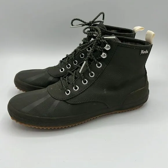 Keds Green Scout Splash Water Resistant Boots Canvas Insulated Women's 7M B14B