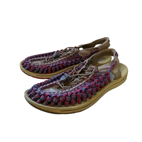 Keen Braided Sandals Hiking Uneek Huarache Pink Purple Outdoor String Camping